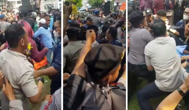 unjuk-rasa-amuk-di-depan-gedung-dprd-indramayu-ricuh-saling-dorong-dengan-aph-akhirnya-kondusif